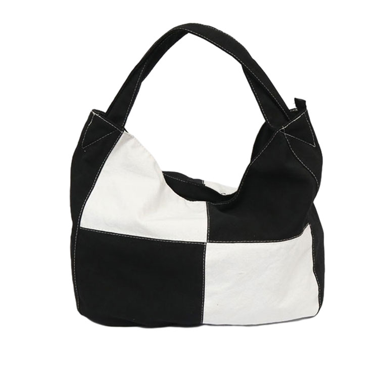 Canvas Patchwork Shoulder Bag