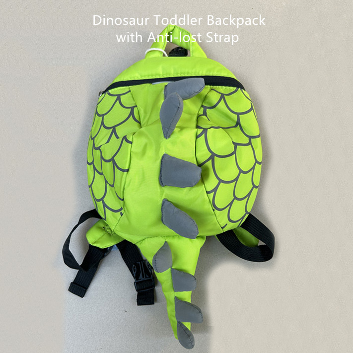 Dinosaur Toddler Backpack na may Anti-lost Strap