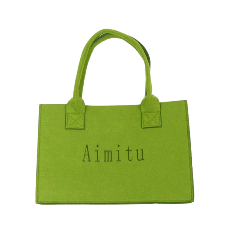 Naka-print na Alphabet Felt Tote Bag