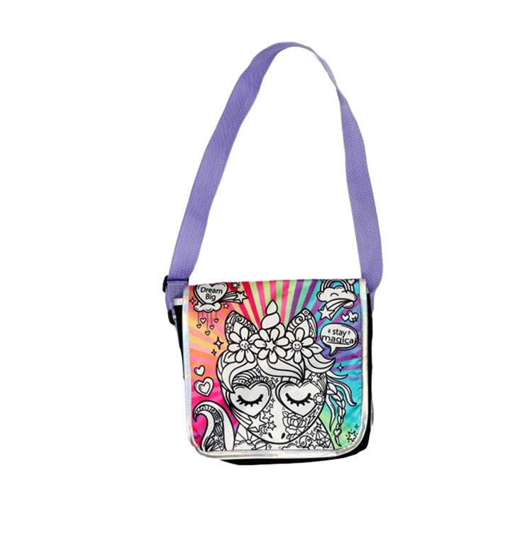 Naka-print na Crossbody Paint Bag